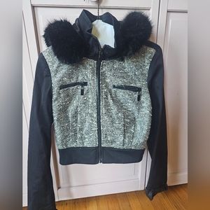 Bebe light jacket with fur hood